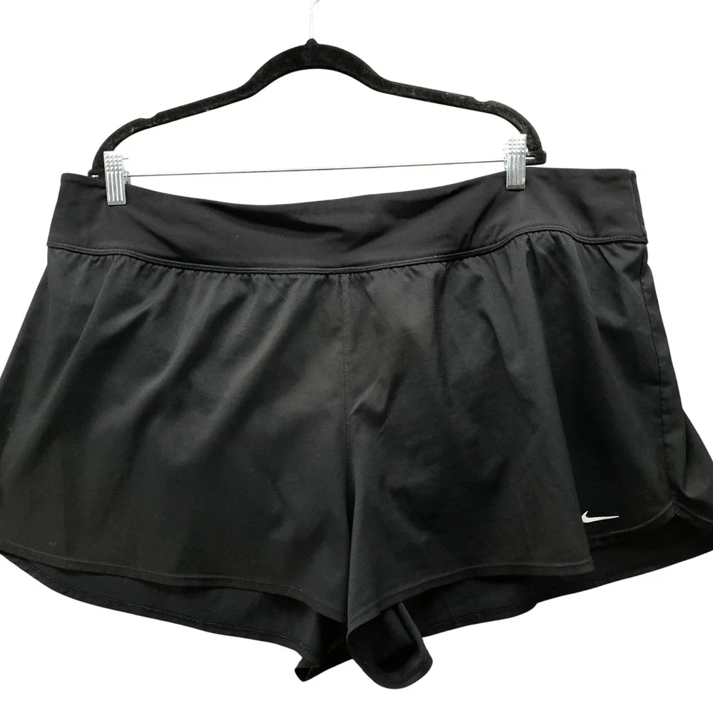 Nike Black Swim Shorts Womens 3X High Waisted Swim Bottoms Plus Size Board Short